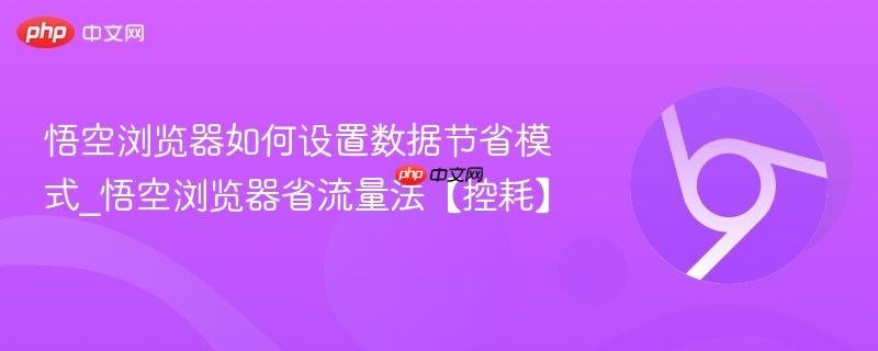 悟空浏览器如何设置数据节省模式_悟空浏览器省流量法【控耗】