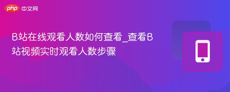 B站在线观看人数如何查看_查看B站视频实时观看人数步骤