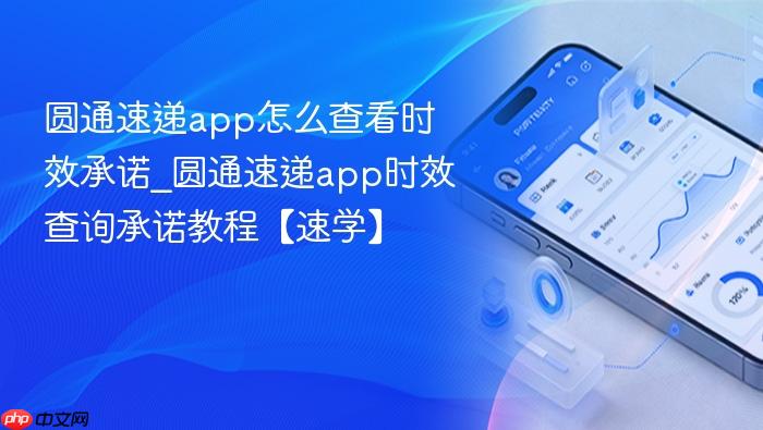 圆通速递app怎么查看时效承诺_圆通速递app时效查询承诺教程【速学】