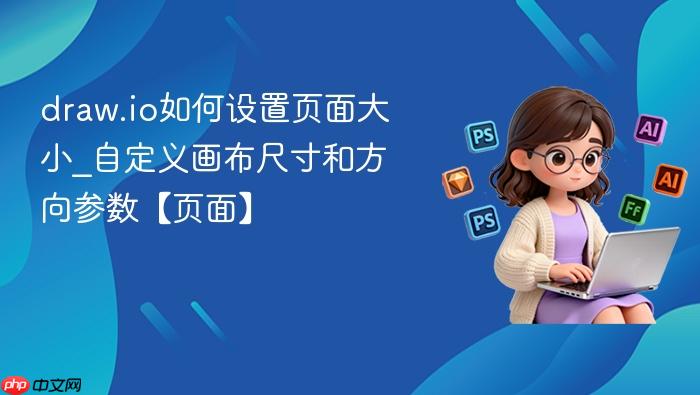 draw.io如何设置页面大小_自定义画布尺寸和方向参数【页面】