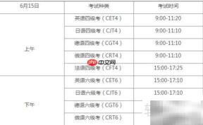2019上半年四六级考试时间