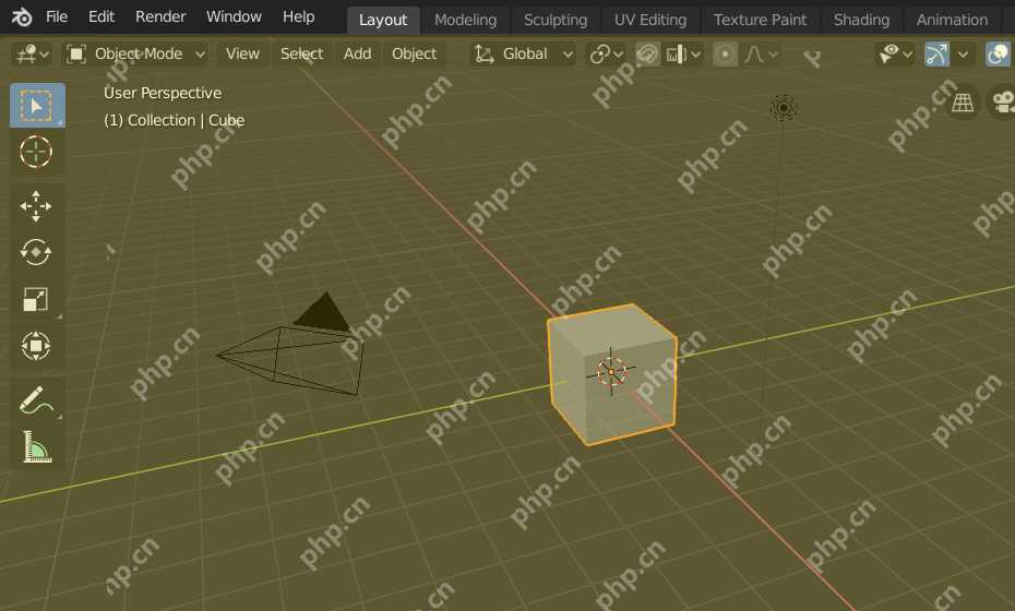 Blender怎么添加基础立方体模型